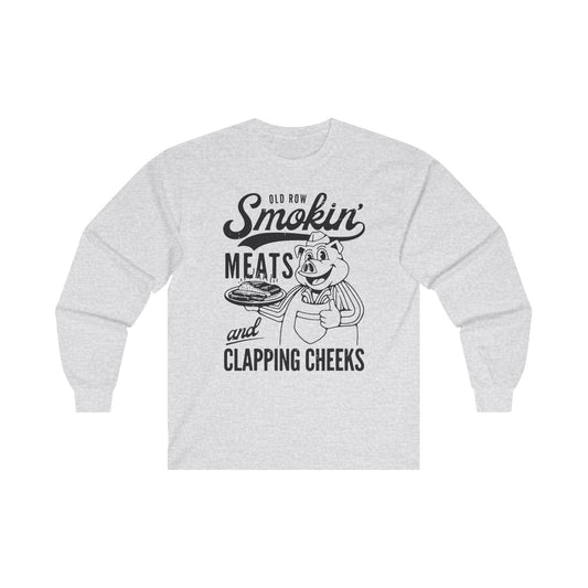 "Smokin' Meats.." Cotton Long Sleeve Tee