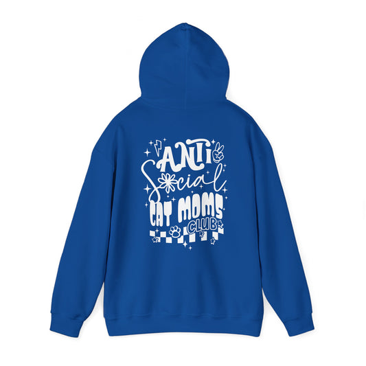 "Anti-Social Cat Moms Club" Hooded Sweatshirt