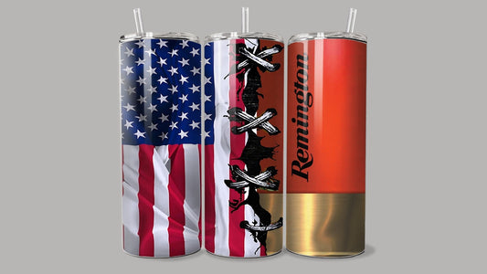 American Flag Tumbler