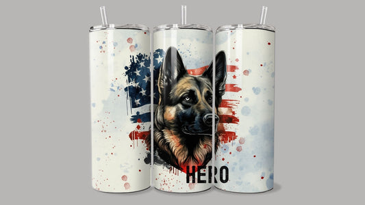 German Shepherd Tumbler