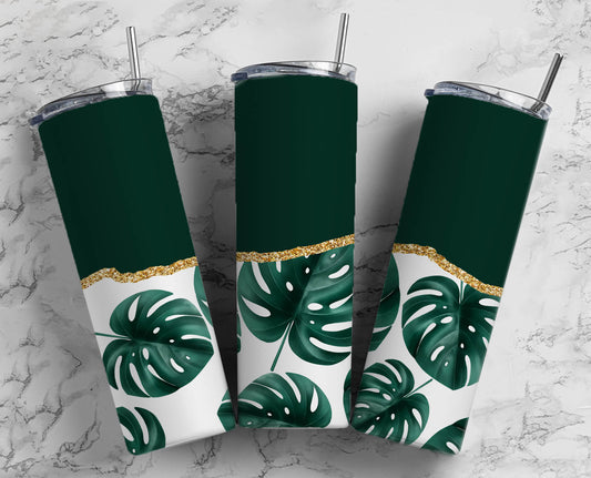 Green Monstera Tumbler