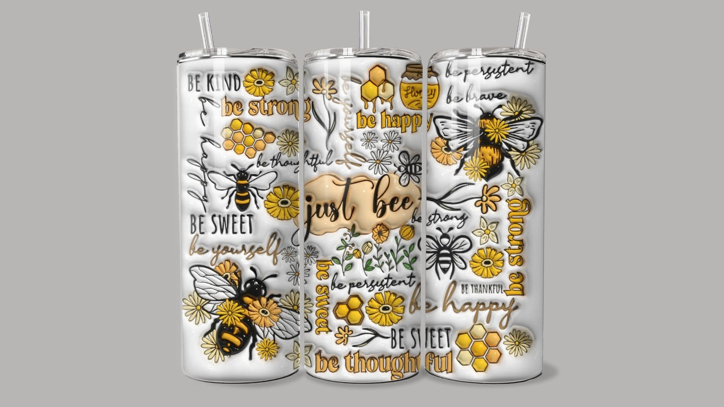 3D "Just Bee" Tumbler