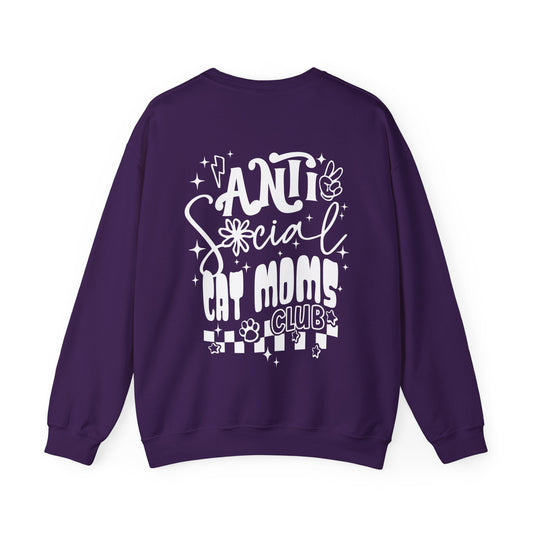 "Anti-Social Cat Moms Club" Crewneck Sweatshirt