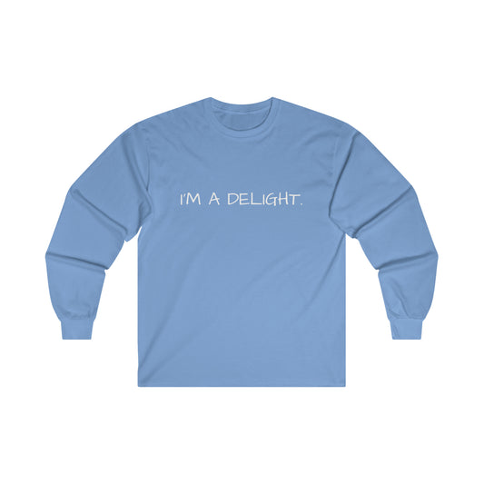 "I'm a Delight" Cotton Long Sleeve Tee