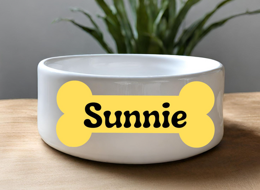 Dog Bone Personalized Pet Bowl