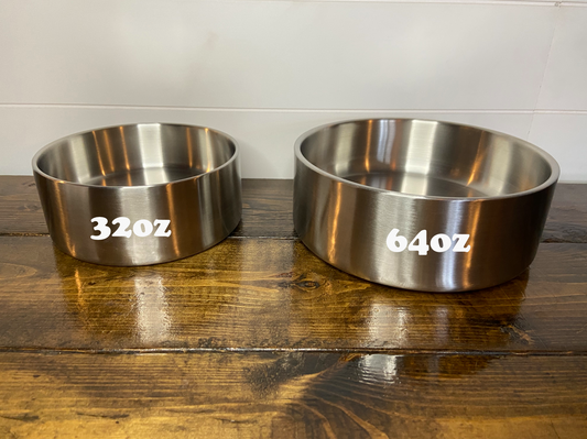 Double Wall, Stainless Steel Pet Bowls