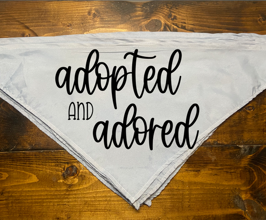 "Adopted and Adored" Pet Bandana