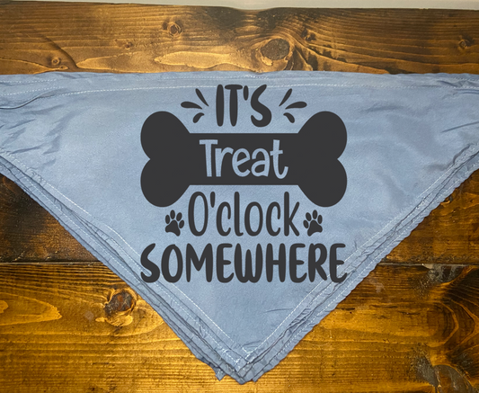 "It's Treat O'Clock Somewhere" Pet Bandana