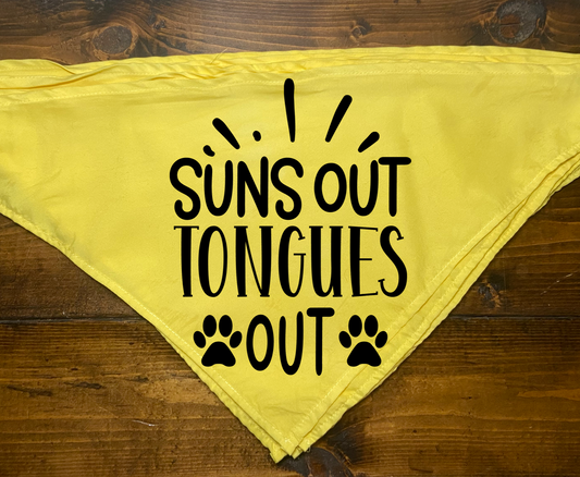 "Sun's Out Tongues Out" Pet Bandana