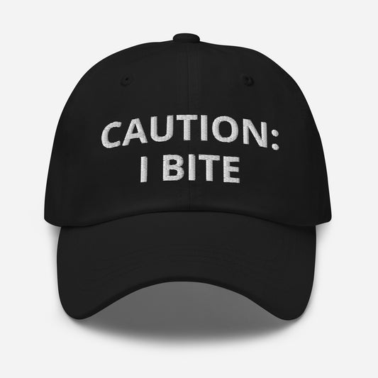 "Caution: I Bite" Baseball Hat